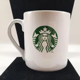Starbucks Logo White Coffee Mug Cup 15.2 fl oz EUC
