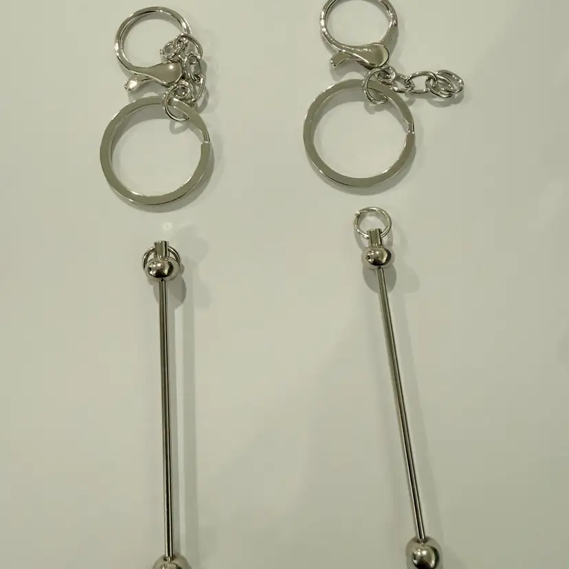 Set Of 3 Beadable Keychains Craft