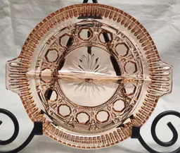 Indiana Glass Company Depression Crystal Divided Relish Dish