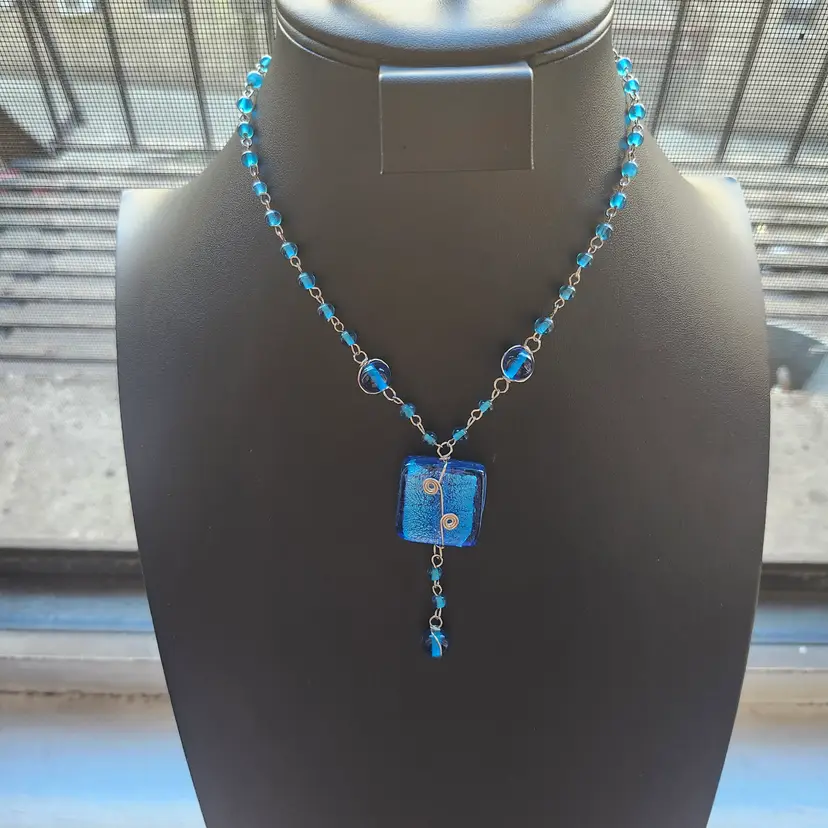 Azure Dream Glass Necklace