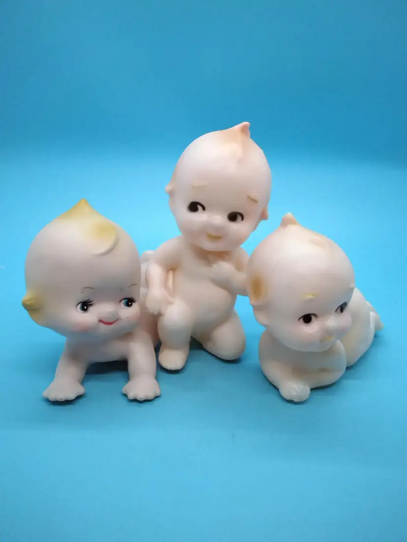 Kewpies, Set Of Three, Plastic