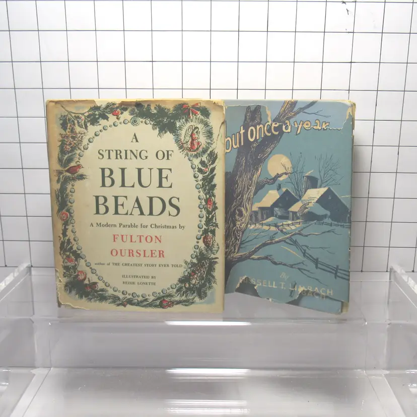 2 VTG Fiction Books - But Once a Year and A String of Blue Beads