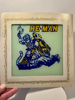 HeMan And Battle Cat 8x8x8 Amusement Park Prize -souvenir Glass Tile