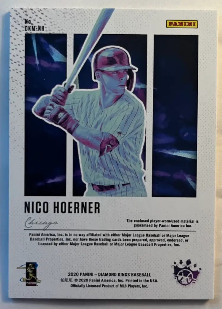 2020 Panini Diamond Kings Nico Hoerner Dual Jersey Relic