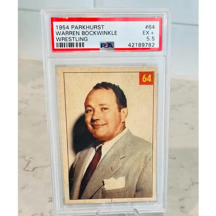 1954 Parkhurst Wrestling Warren Bockwinkle #64 PSA 5.5