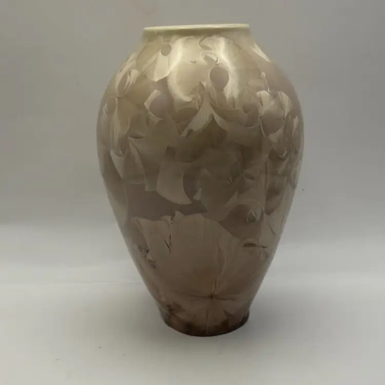 Bevan Norkin Pale Pink Crystalline Glaze Hand Made Signed & Dated Pottery Vase 5”