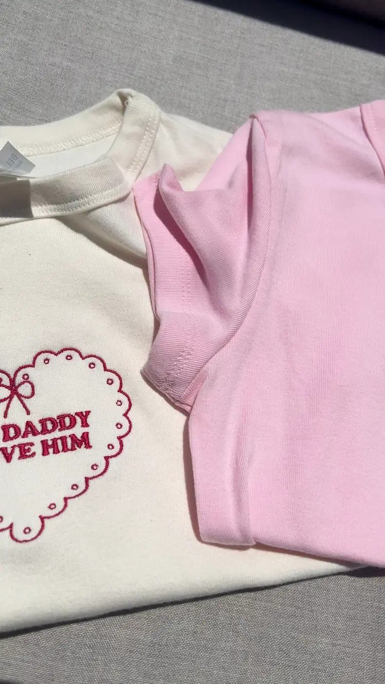 But Daddy I Love Him Embroidered Cropped Tee, TTPD, Swiftie, Merch, T Shirt, Baby Tee 