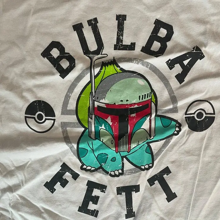 NEW t-Shirt BULBA FETT Pokemon Meets Star Wars XL tee Bella Canvas