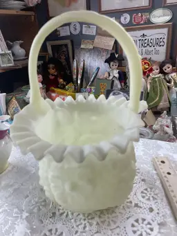 Vintage Fenton Poppy Basket