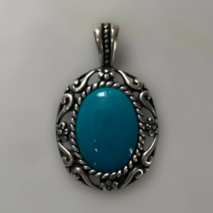 Sterling Silver Carolyn Pollack Relios Turquoise Pendant