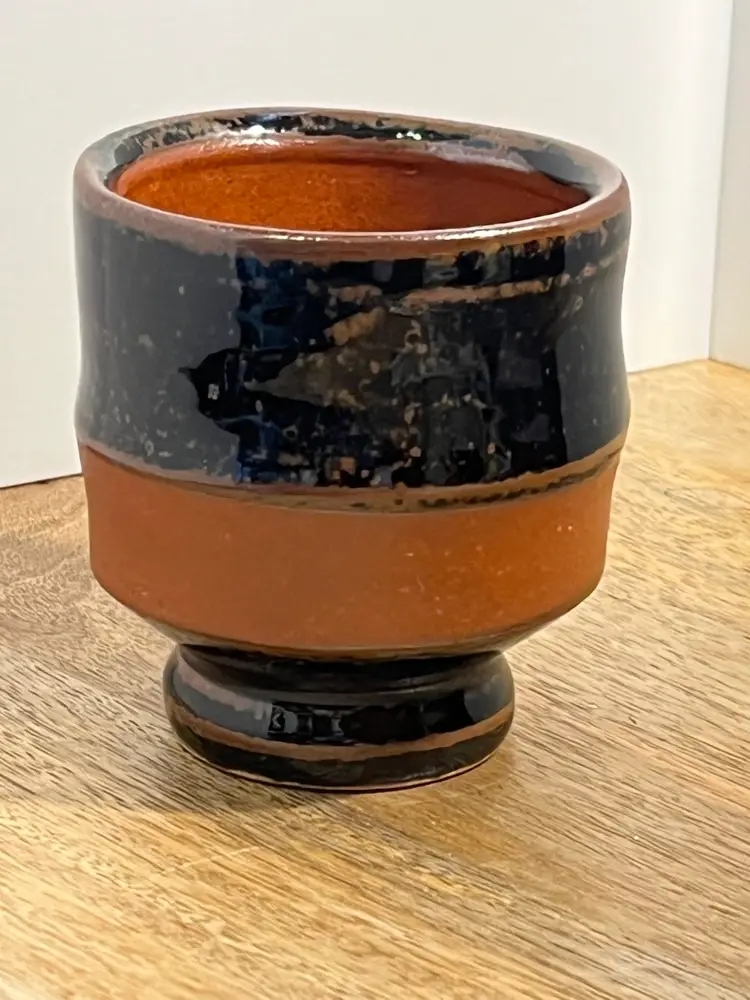 Studio RP Pottery Orange Browish Black
