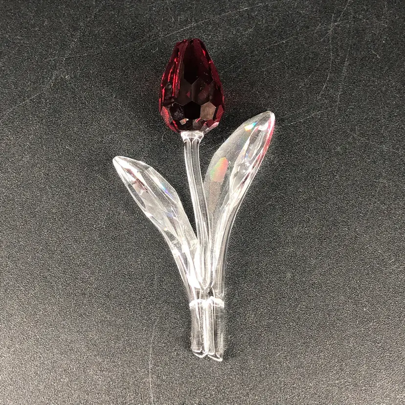 Swarovski Crystal Red Tulip Flower