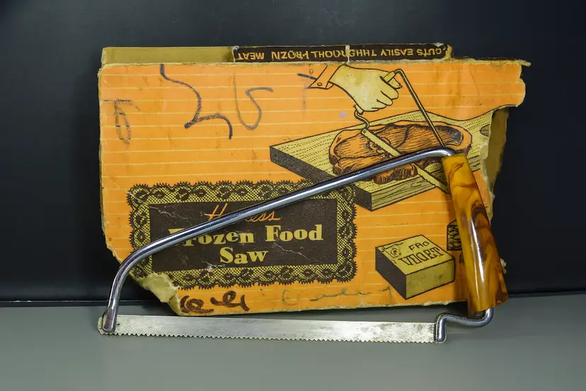 1950s Hostess Frozen Food Saw Bakelite Handle Original Box Vintage Kitchen Decor