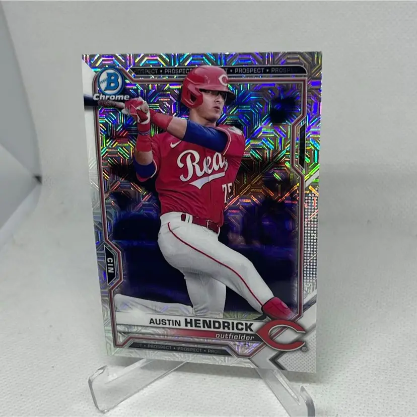 2021 Bowman Chrome BCP-55 Mojo Refractor AUSTIN HENDRICK Cincinnati Reds