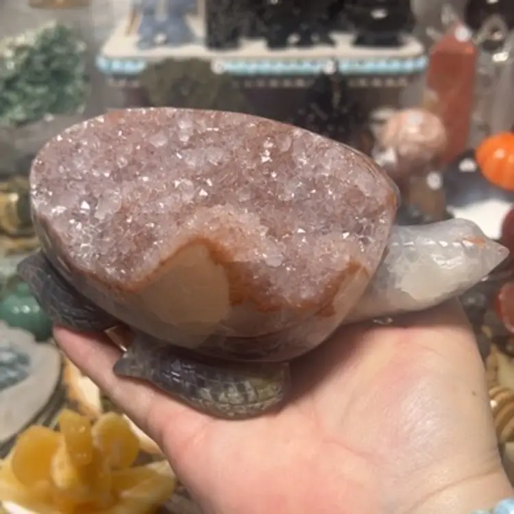 Druzy Agate Statement Sea Turtle