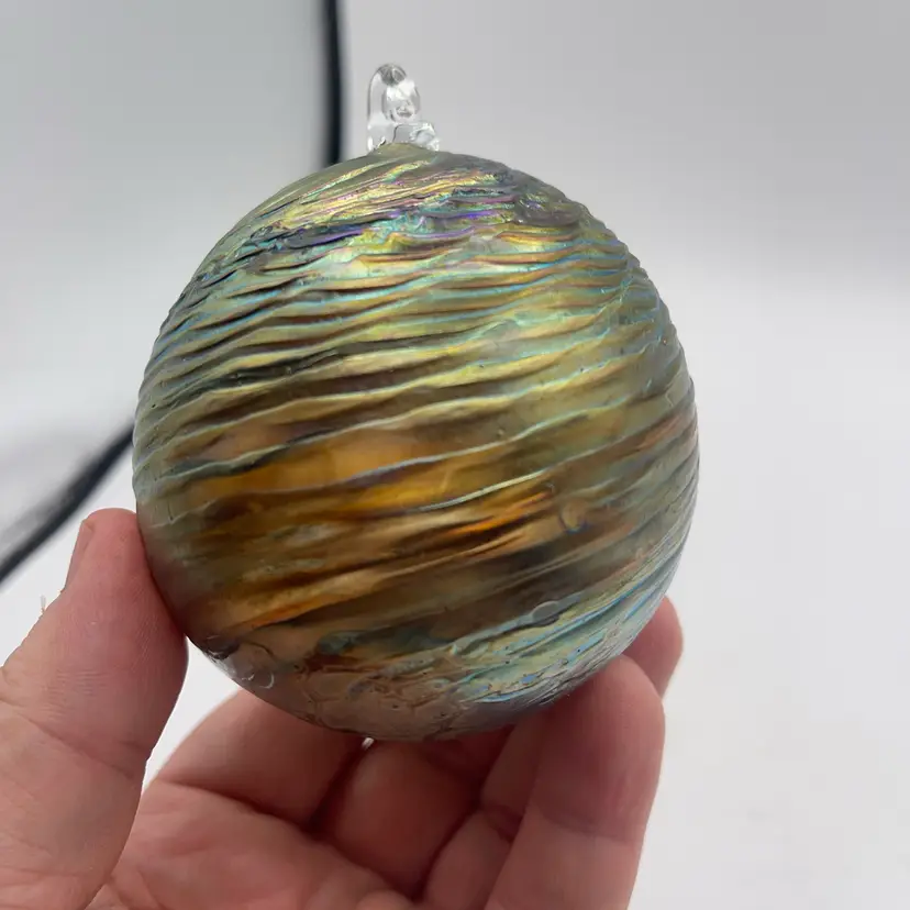 glass Orb Iridescent 3”