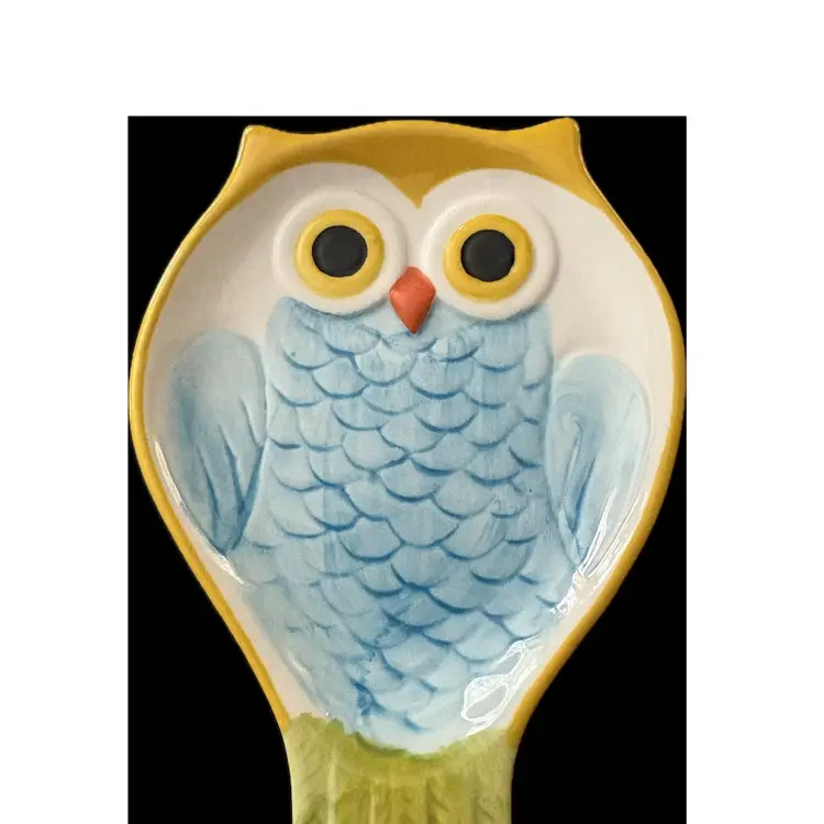 Pier 1 Imports Ceramic Owl Spoon Rest
