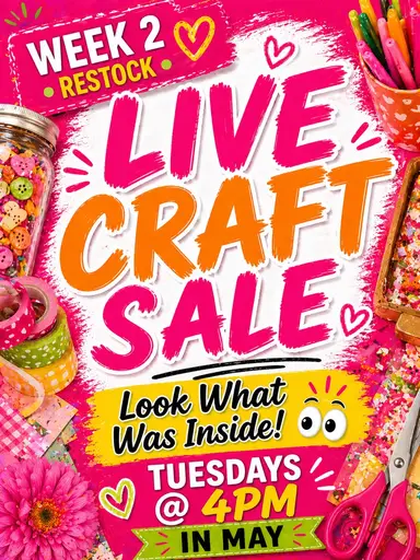     LIVE SHOPPING! Craftroom Haul Sale… So Many Finds 