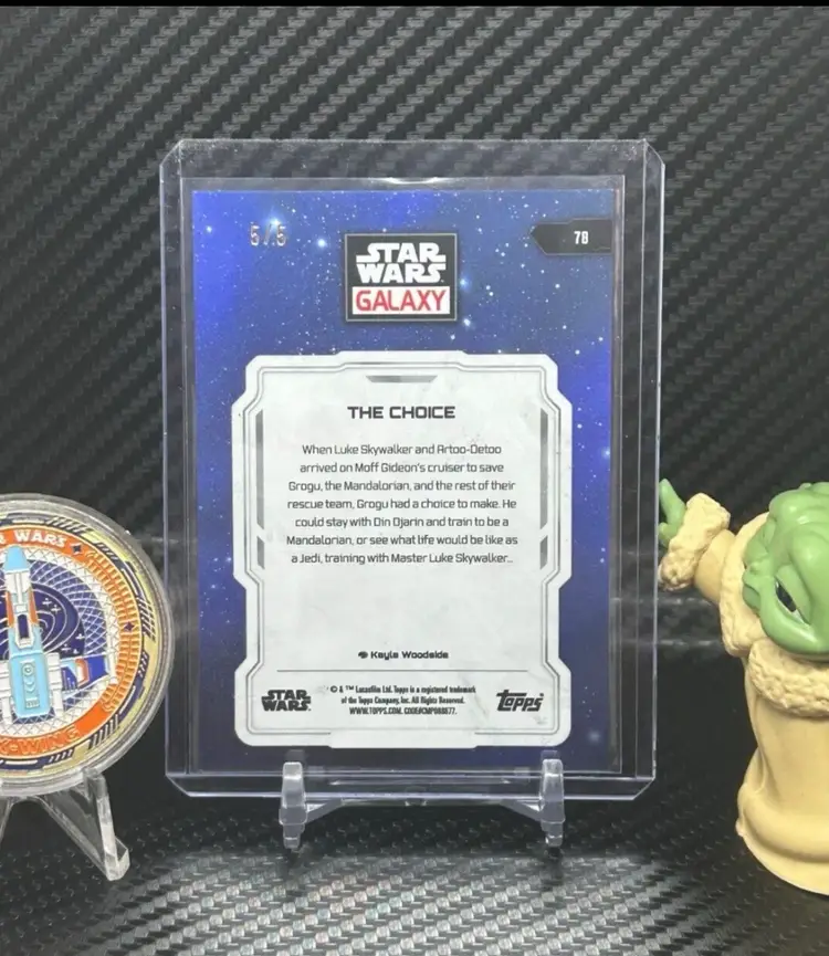 🔥🔥🔥 Star Wars Chrome Galaxy Red Refractor The Choice Luke Grogu Mandolorian 5/5 🔥🔥🔥