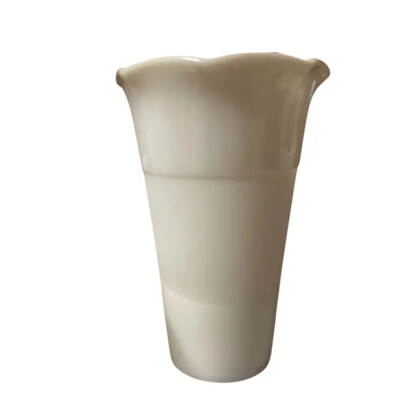 Vintage milk glass vase manufactured by Hazel Atlas