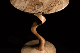 Blacktail Studio Spalted Maple Sculpted 'Snake' End Table