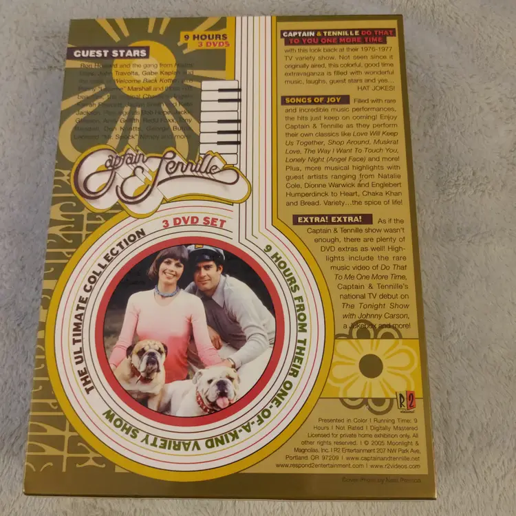 DVD. Captain & Tennille. 3 dvds. Brand new. Never opened.