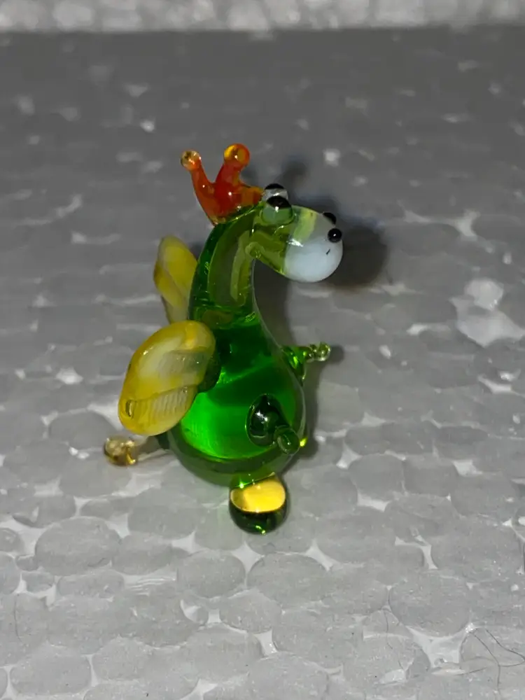 #01 25% Off In From Ukraine Miniature (1 To 1.5") Blown Glass  Amber And Black Cat Front And Back Photos (was $8)