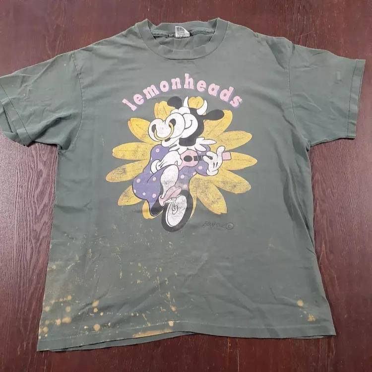 vintage t-shirt 1992 Lemonheads Green Cow Evan Dando Anvil XL  