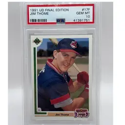 MBB #45 1991 UD Final Edition Jim Thome RC PSA10