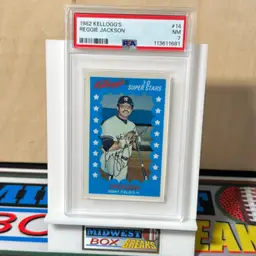 Reggie Jackson PSA 7 3D Super Stars 1982 Kellogg’s New York Yankees