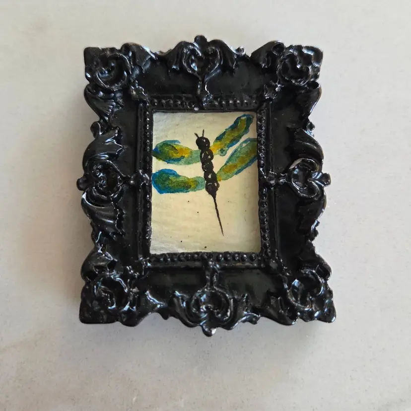 Dragonfly Watercolor Frame Magnet