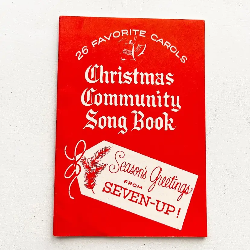 7 Up Christmas Carols Song Book Seasons Greetings Vintage 1950s