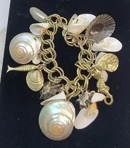 #47 Vintage Beach/Ocean Themed Charm Bracelet