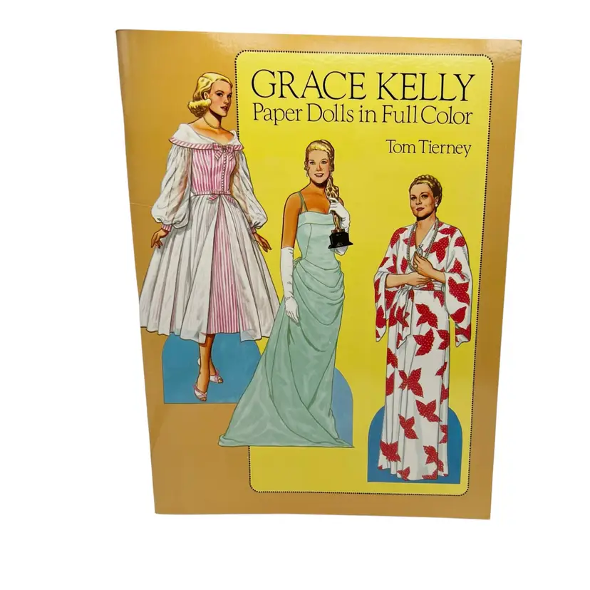 1986 Uncut Complete Grace Kelly Paper Dolls In Full Color Book