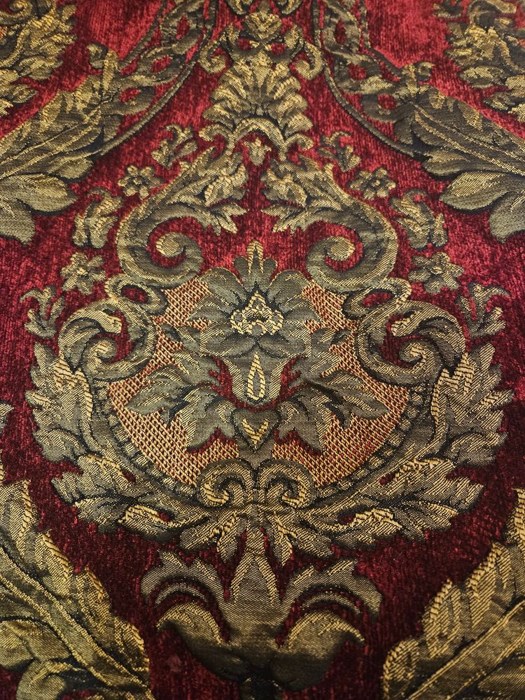 CROSCILL Imperial Empress CURTAIN Panels Red Gold Tapestry Drapery Set Of 2