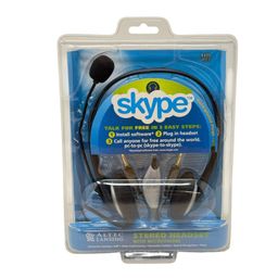 #01 New Sealed Skype Altec Lansing Stereo Headphones With Microphone 2007
