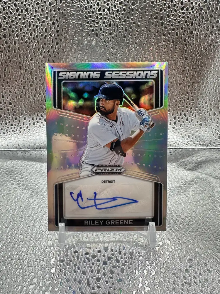 Riley Greene 2022 Panini Prizm Signing Sessions Auto Detroit Tigers