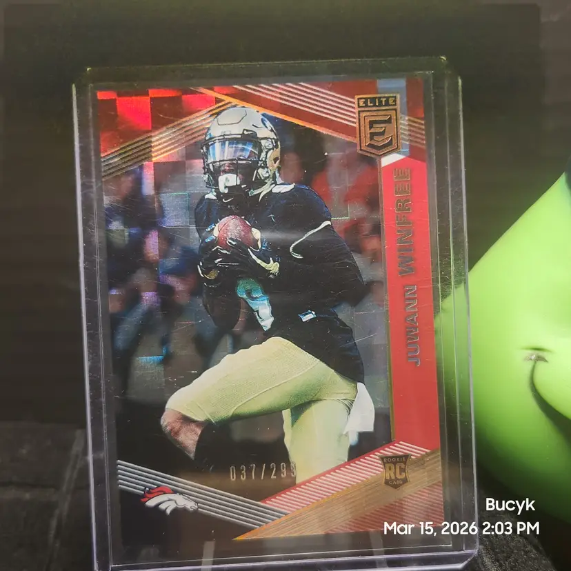2019 Donruss Elite Red - Juwuan Winfree Denver Broncos 37/299