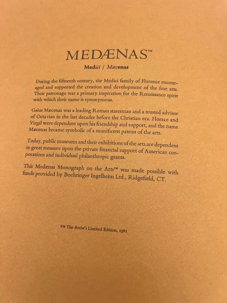 Medaenas Monographs: Rembrandt & Michelangelo 1980–81 Met Museum Edition Folios