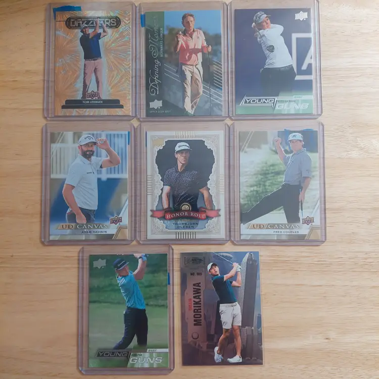 Lot of 66 Golf cards. Young Guns, inserts, parallels, +