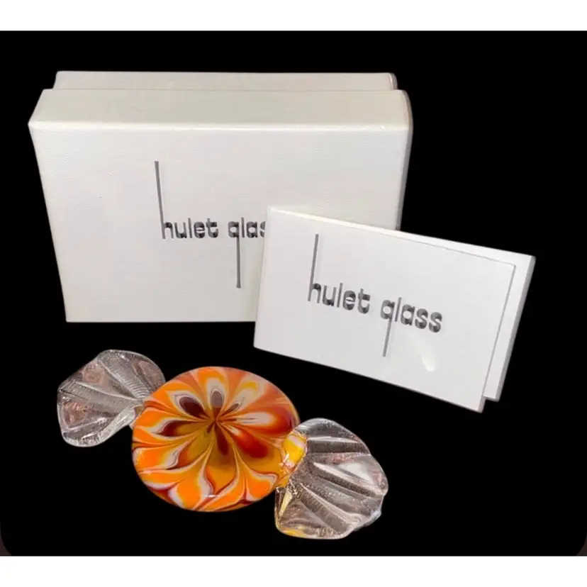 #12- Vintage 1980's /90's Dinah Hulet Art Glass Candy  As Pictured