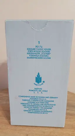 New Partylite Diamond Shaped Lead Crystal Candle Holder