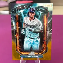 2025 Topps Chrome Cosmic Corey Seager Extra Terrestrial Talent Gold /50