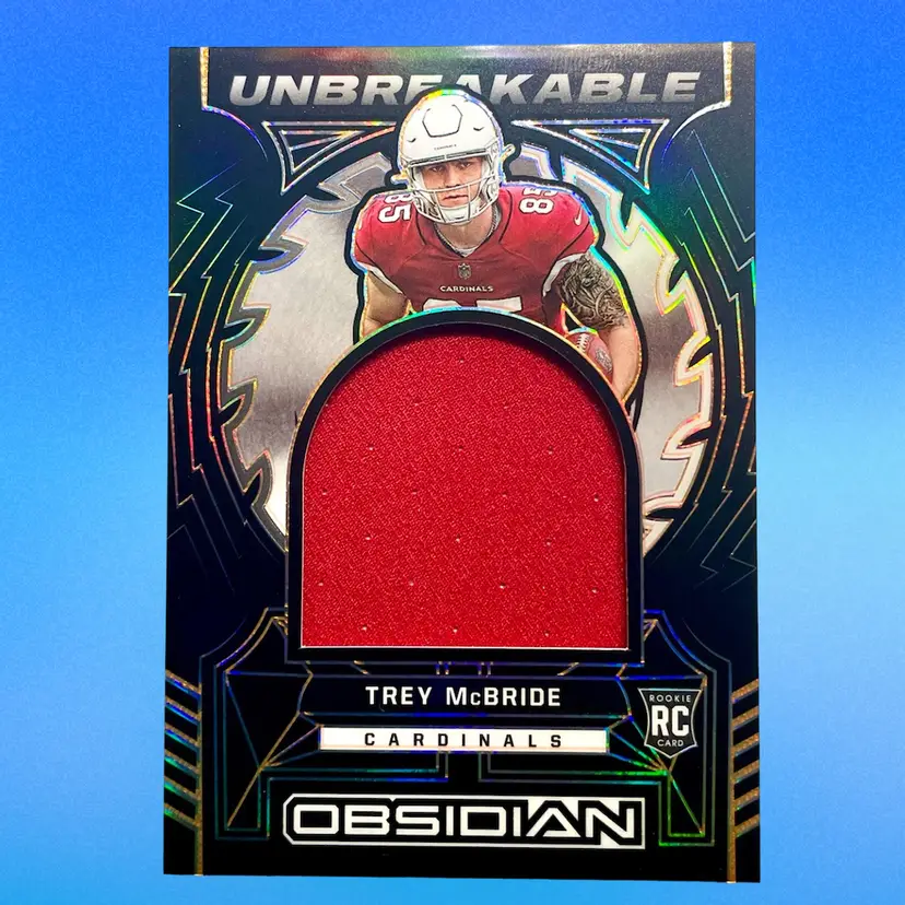 Trey McBride RC Relic /75 2022 Panini Obsidian - Unbreakable Insert - Arizona Cardinals