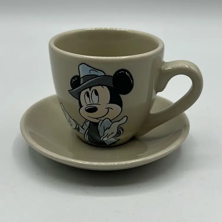 Mickey Mouse Espresso Cup & Saucer From EPCOT Italy Pavillion