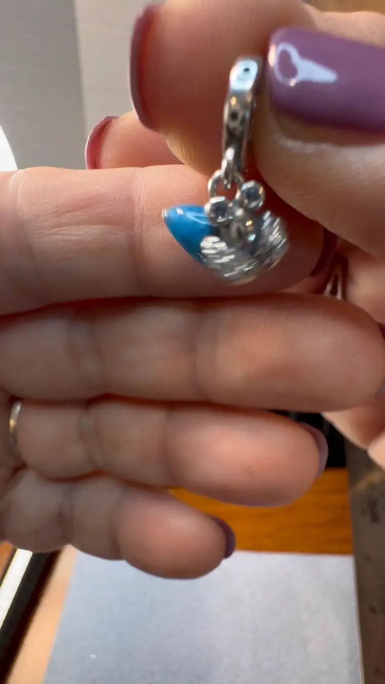 Adorable NEW .925 Silver Crab Charm / Pendant - #2131