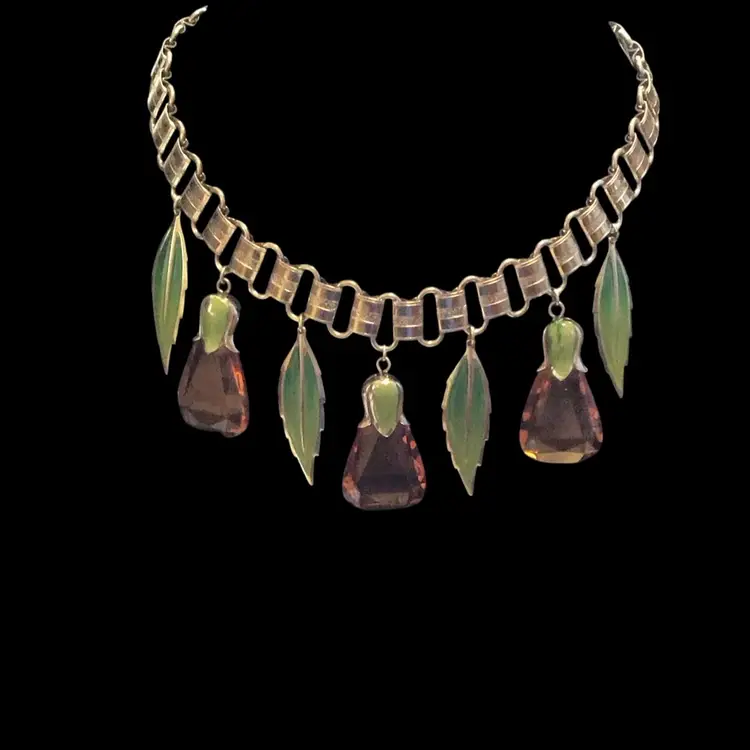 Vintage Amber Glass Necklace