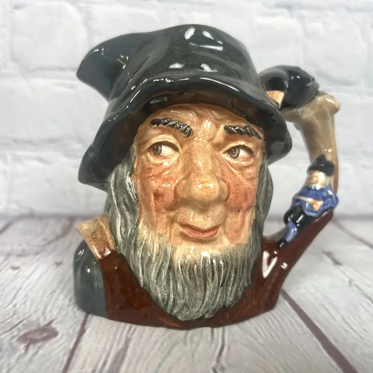 Vintage 1954 Royal Doulton Rip Van Winkle Toby Ceramic Mug Jug 4" Tall D 6463