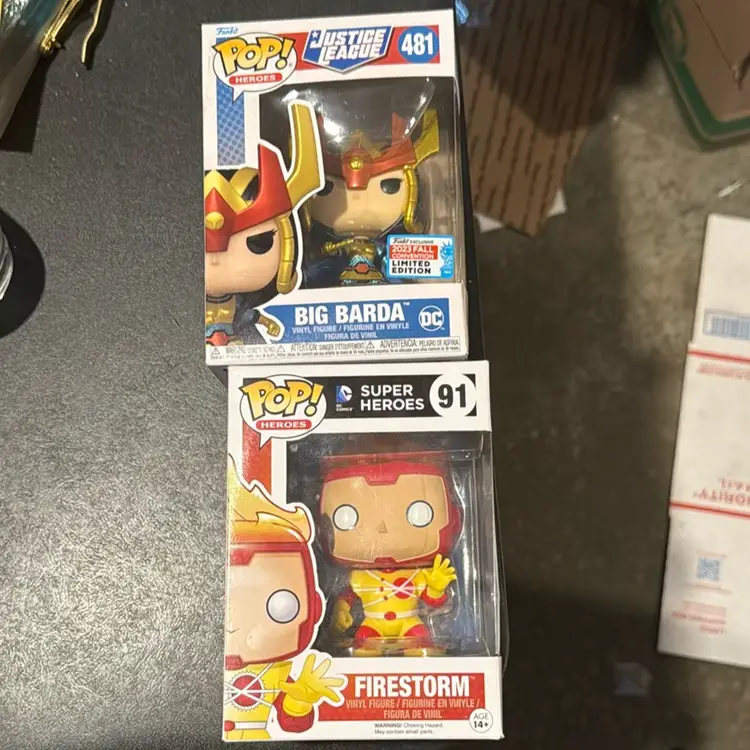 Funko Pop Heroes Big Barda Firestorm Lot