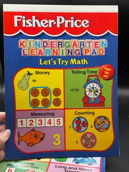 Lot Of 5 1997 Fisher Price kindergarten learning Pad